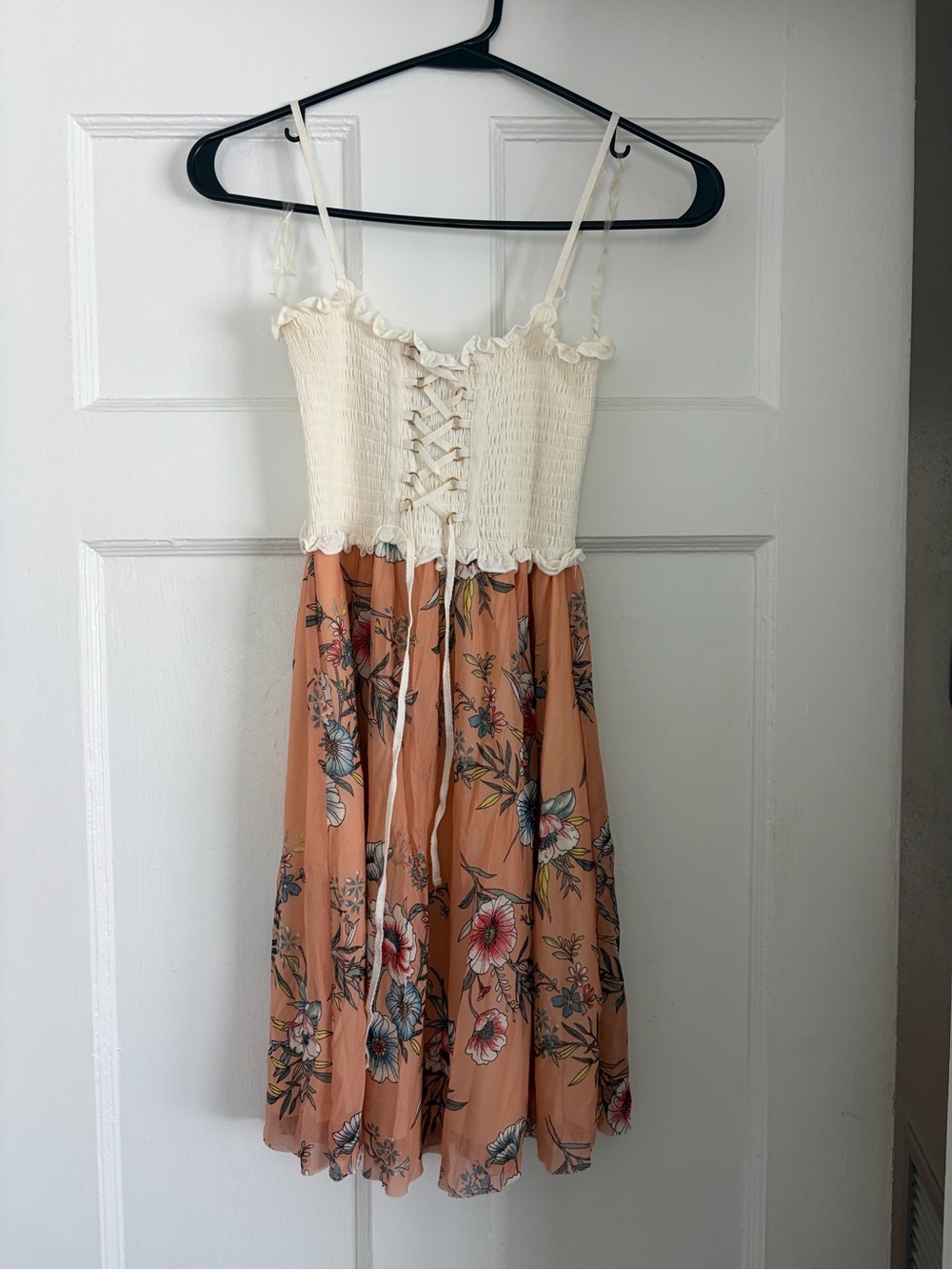 Floral Lace Up Dress